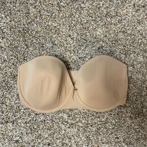 Nartori Pure Luxe Strapless Contour Underwire Bra, Size 32DD, NWT